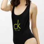Černé značkové jednodílné plavky Calvin Klein