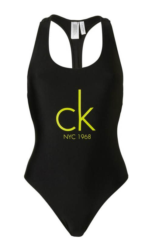 Černé dámské sportovní plavky Calvin Klein
