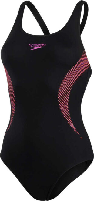 Sportovní kvalitní plavky Speedo v černo-růžovém provedení