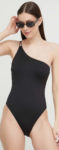 Černé jednodílné plavky Calvin Klein na jedno rameno